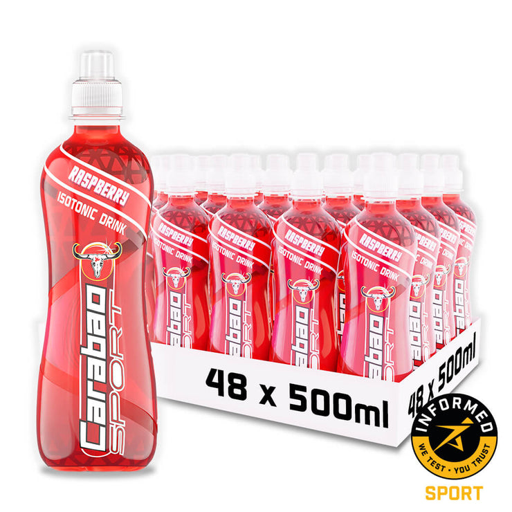 NEW! Carabao SPORT Isotonic Drink Raspberry (24 x 500ml Bottle)