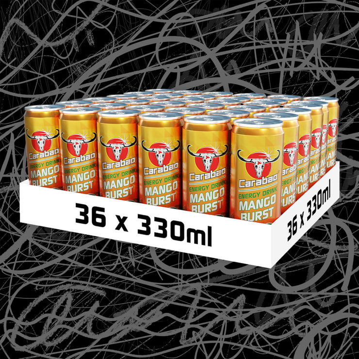 Carabao Energy Drink Mango Burst (36 x 330ml Can)