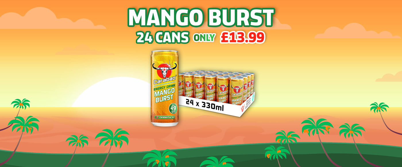 Mango Burst Carabao Energy Drink 24 Cans only £13.99 Sale